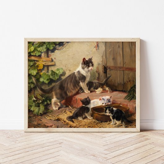 牛乳鉢の猫 | ジュリアス・アダム ポスター