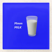 牛乳 ガラスコースター (正面)