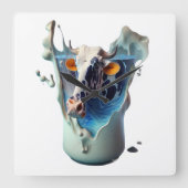 牛乳 スクエア壁時計 (正面)