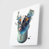 牛乳 スクエア壁時計 (傾斜)