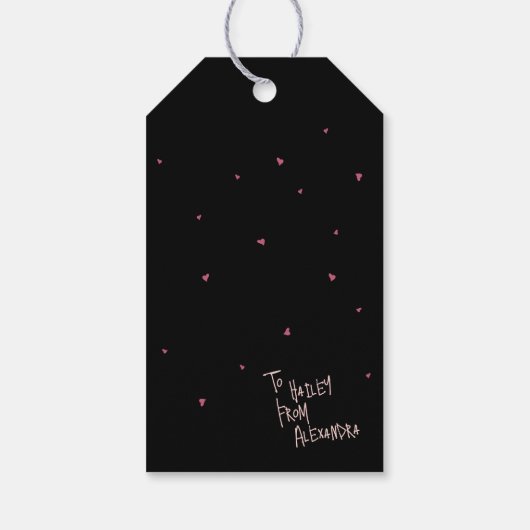 牛予測できなハッピーバレンタインデー |地雷のパターン ギフトタグ (裏面)