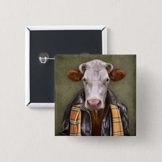 牛人 缶バッジ (正面&裏面)