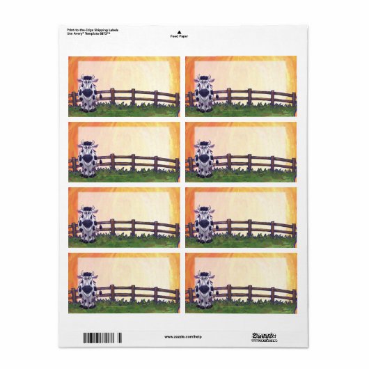 牛出荷ラベル ラベル (フルシート)