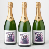 牛刈り機 スパークリングワインラベル (ボトル)