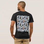 牛動物模様デザイン Tシャツ (裏面フル)
