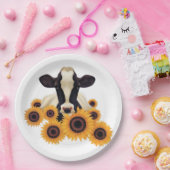 牛国のヒマワリ ペーパープレート (パーティー)