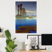 牛堀川瀬蓮井夕べ1930年代 ポスター (ホームオフィス)