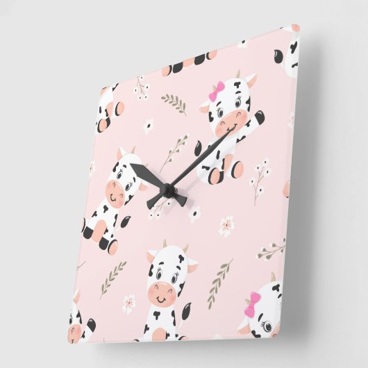 牛大国 スクエア壁時計 (傾斜)