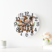 牛夫婦 ラージ壁時計 (ホーム)