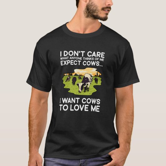 牛好きなら私のことを誰がどう思おうと気にしない C Tシャツ (正面)