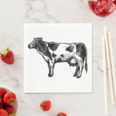 牛好きな人のためのカントリー ライフ ファーム ウェディング 牛 スタンダードランチョンナプキン (インサイチュ)