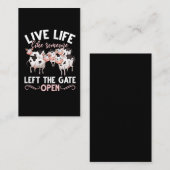 牛好きファームアニマルユーモアヘファー農業ジョーク 名刺 (正面/裏面)