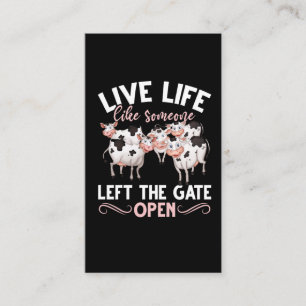 牛好きファームアニマルユーモアヘファー農業ジョーク 名刺