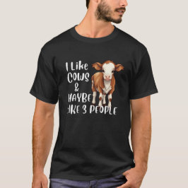 牛好き、そしてたぶん3人も面白い牛愛好家 Tシャツ