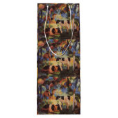 牛威厳があるとラクダで風景を見る ワインギフトバッグ (裏面)