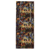 牛威厳があるとラクダで風景を見る ワインギフトバッグ (正面)