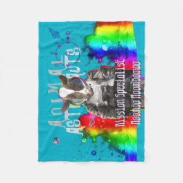 牛宇宙使命の専門家動物の宇宙飛行士 フリースブランケット