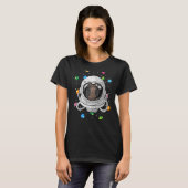 牛宇宙飛行士ファーム動物深いイン宇宙コズミックユニ Tシャツ (正面フル)