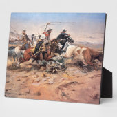 牛小僧1897年(帆布の油) フォトプラーク (側面)