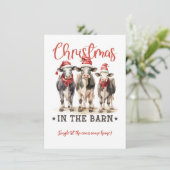 牛小屋のクリスマス 招待状 (スタンド正面)