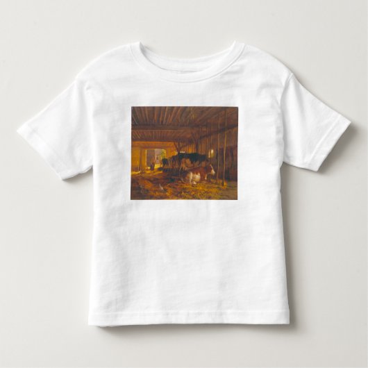 牛小屋、19世紀 トドラーTシャツ (正面)