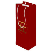 牛年金ゴールドエンボス効果シンボルワイン抱き枕 ワインギフトバッグ (裏面アングル)