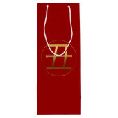 牛年金ゴールドエンボス効果シンボルワイン抱き枕 ワインギフトバッグ (裏面)