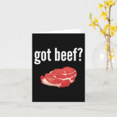 牛得得シャツ牛おもしろい肉好きギフト カード (黄色い花)