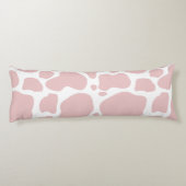 牛愛好家のためのピンク色の牛プリントパターン ボディピロー (裏面)