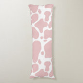 牛愛好家のためのピンク色の牛プリントパターン ボディピロー (正面縦)