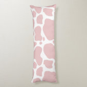 牛愛好家のためのピンク色の牛プリントパターン ボディピロー (裏面 (縦))