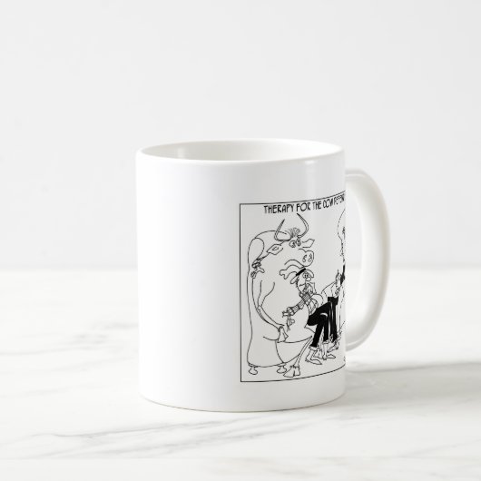 牛扶養家族のためのセラピー コーヒーマグカップ (正面右)