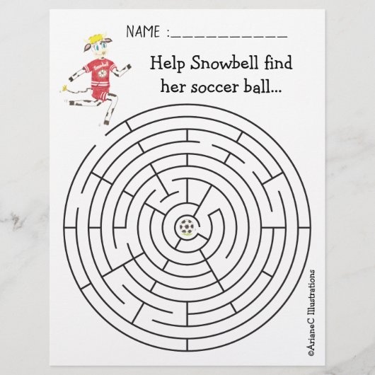 牛救済のスノーベル彼女のサッカーボール迷路を見つける (正面)