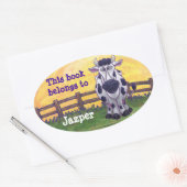 牛文房具 楕円形シール (封筒)