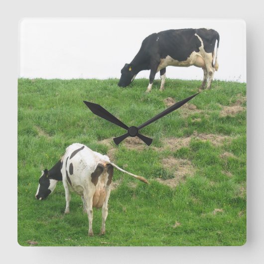 牛時計 スクエア壁時計 (正面)