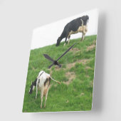 牛時計 スクエア壁時計 (傾斜)