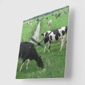 牛時計 スクエア壁時計 (傾斜)