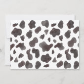 牛柄の女の子の誕生日フラワー写真招待状 サンキューカード (裏面)