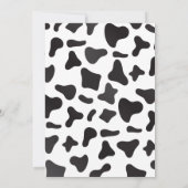 牛柄の農場動物の誕生日招待状 招待状 (裏面)