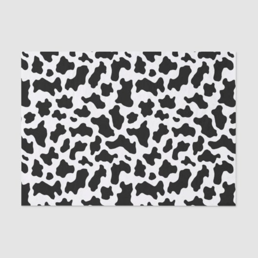 牛柄カウガールカントリー農場動物パーティー 薄葉紙 (正面)