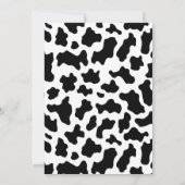 牛柄写真 1歳誕生日 招待状 (裏面)