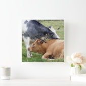 牛柱時計 スクエア壁時計 (ホーム)