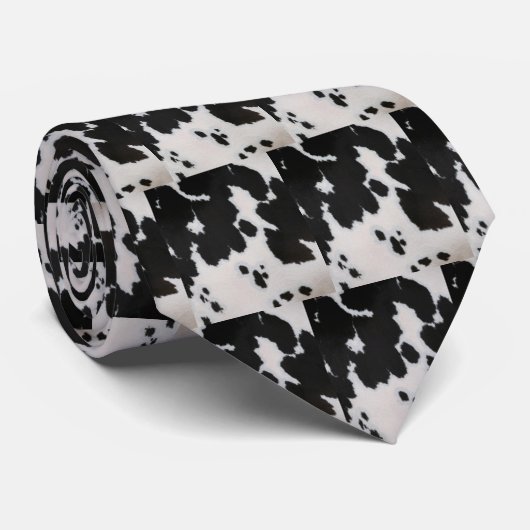 牛毛皮のタイ ネクタイ (ロール)