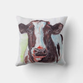 牛水彩画のクッション クッション (裏面)