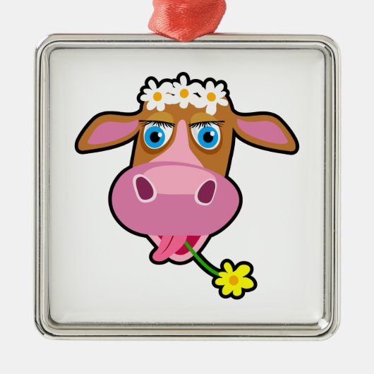 牛漫画 メタルオーナメント (正面)