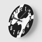 牛熱狂する時計 ラウンド壁時計 (傾斜)