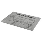 牛牛牛切りボードの農家の古い木材カット カッティングボード (角)