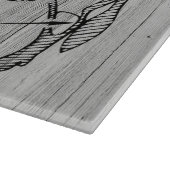 牛牛牛切りボードの農家の古い木材カット カッティングボード (角)