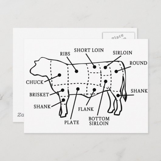 牛牛 ポストカード (正面/裏面)