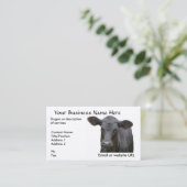 牛牧場主のためのアンガスの黒い子牛 名刺 (スタンド正面)